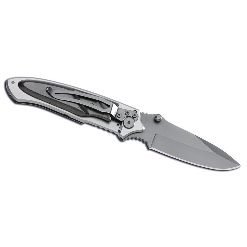 Fox Knives Brand pocket knife folding titanium coated 440 stainless black wood - GoMilitar