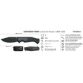 Fox Knives EASTWOOD TIGER couteau de poche haute vitesse D2 acier G10 noir tactique