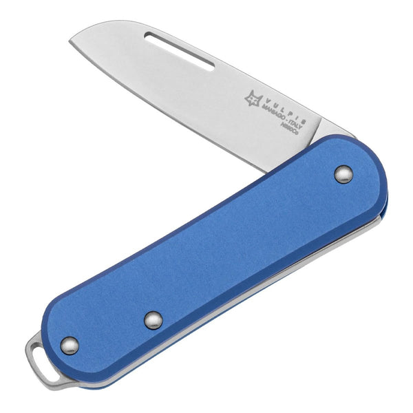 Fox Knives VULPIS FX - VP108 SB Folding Pocket Knife Stainless Steel N690Co Blue - GoMilitar