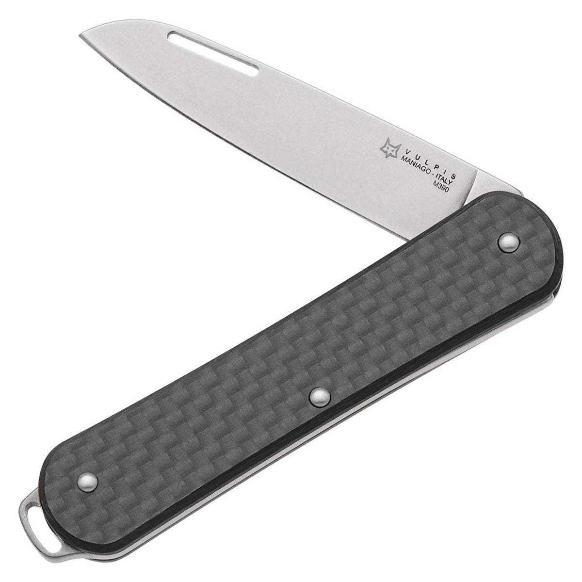 Fox Knives VULPIS FX-VP130 CF Navaja de bolsillo 59-61 HRC Acero inoxidable M390