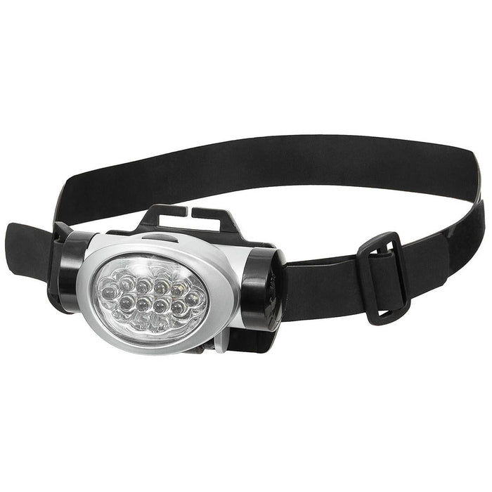Fox Outdoor Headlamp 8 White 2 Red LEDs Adjustable Angle Splashproof Black - GoMilitar