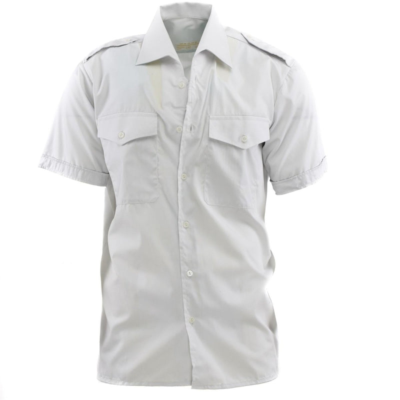 Genuine Austrian army button down shirt short sleeve grey military surplus NEW - GoMilitar