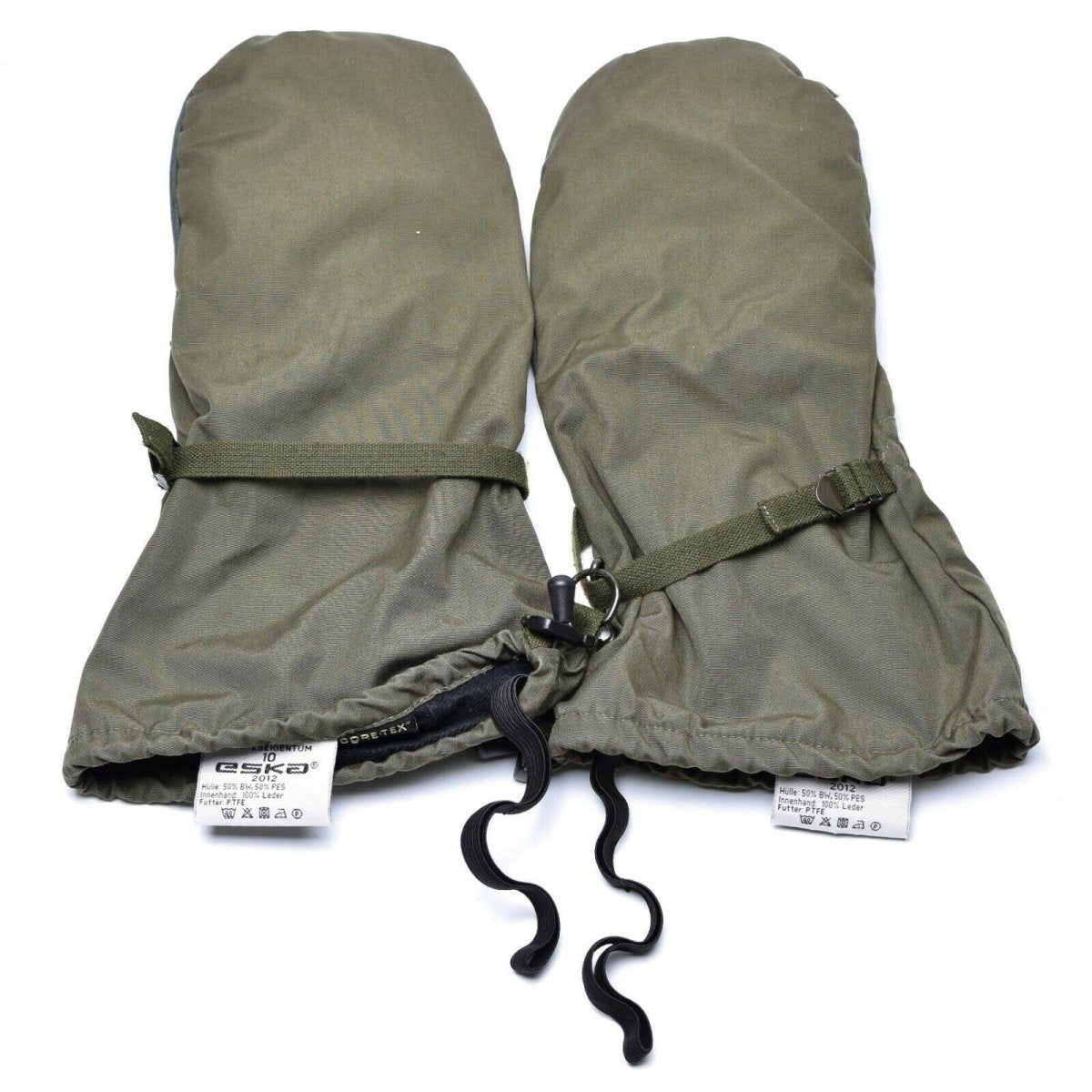 Genuino ejército austriaco oliva OD Goretex Mittens Guantes de combate impermeable militar