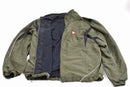 Genuine Austrian Army olive green military training tracksuit jacket with full zip and elasticated cuffs and waistband