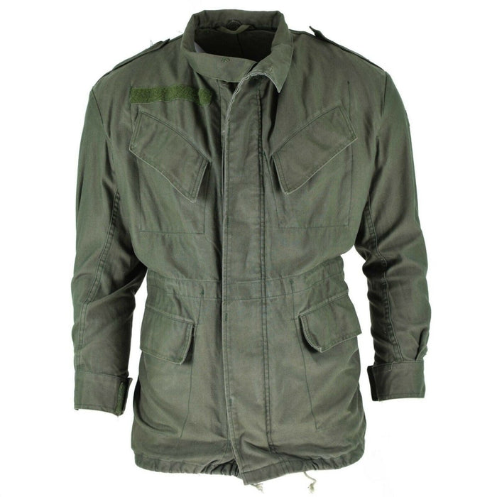 Echt Belgisch leger veldjack M64 militair katoen waterdichte parka Olive OD - GoMilitar