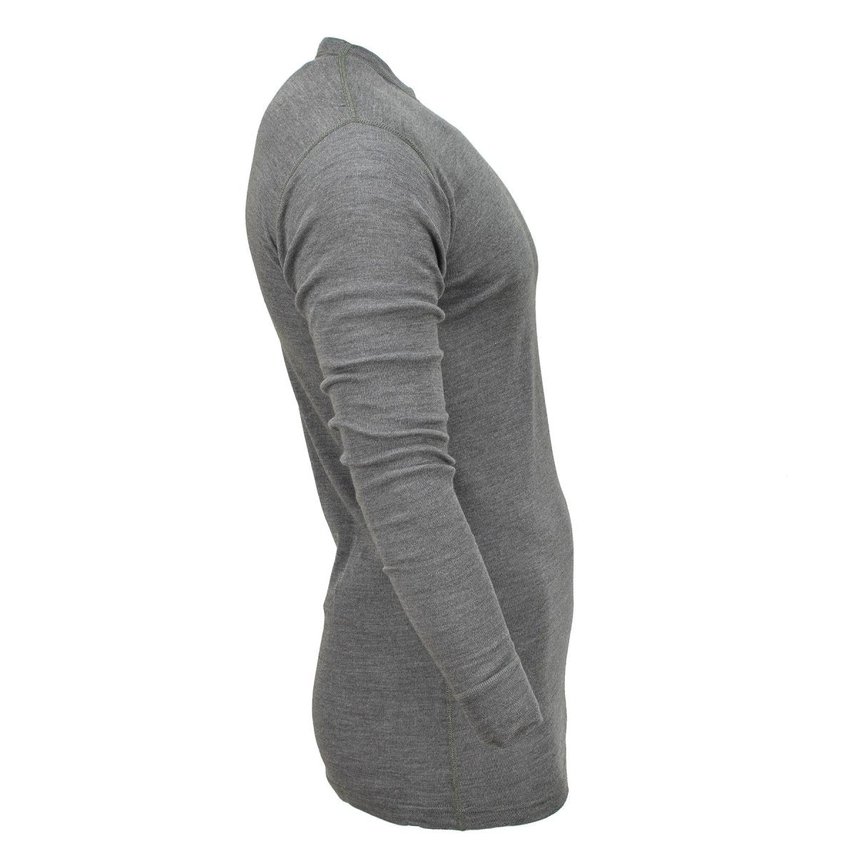 Authentique maillot de corps militaire belge en jersey thermique gris résistant aux flammes NEUF