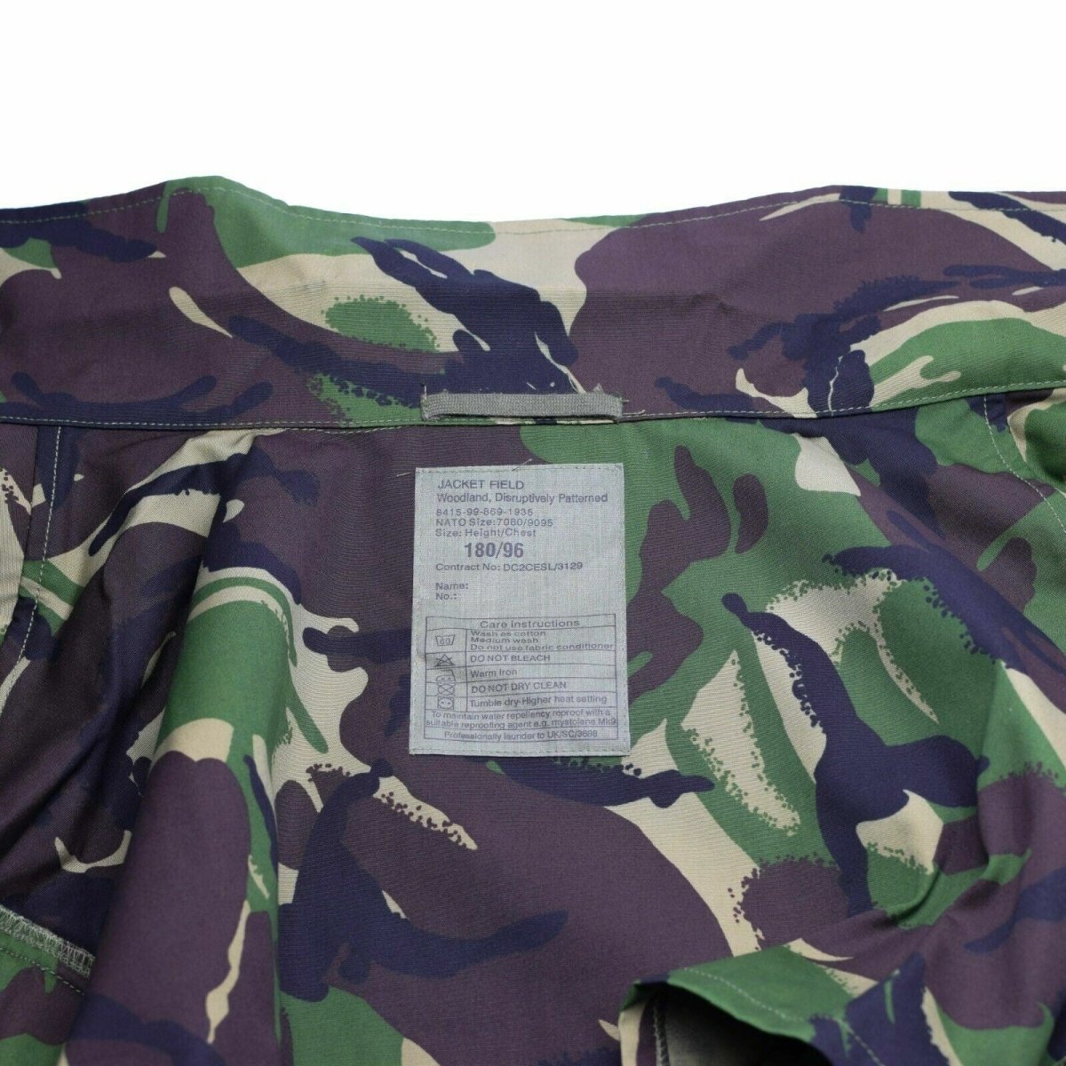 Véritable veste de combat de l'armée britannique DPM camouflage jungle militaire parka 95
