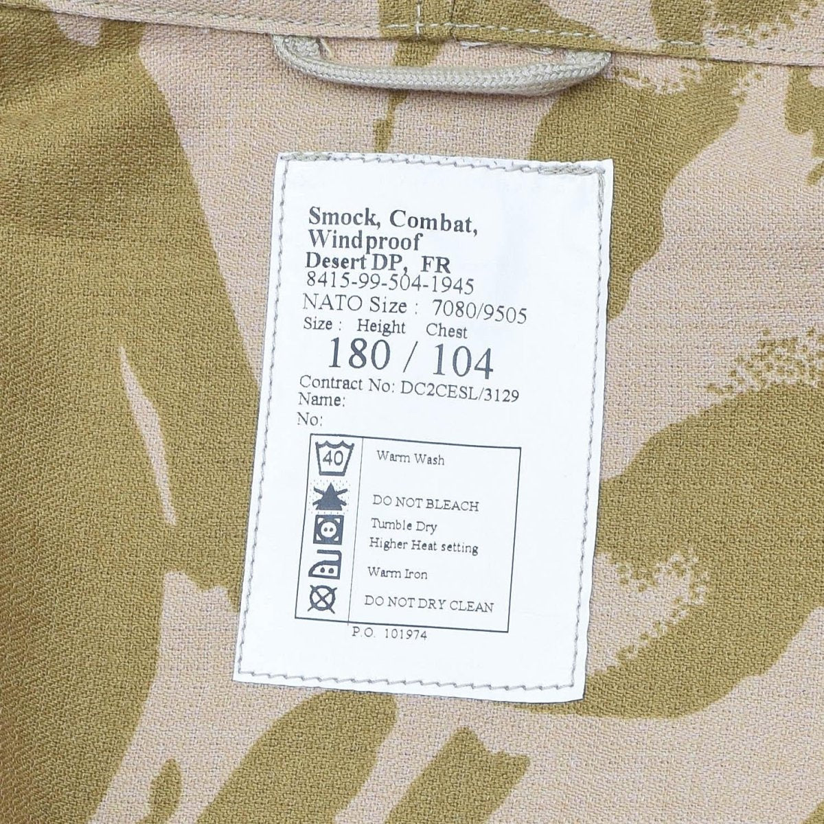 Jaqueta militar británica genuina British Smock Resistente a la parka con capucha a prueba de viento NUEVO