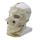 Creepy white adjustable cold weather face mask made from para-aramid, designed for warmth and cosplay style.