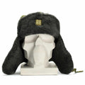 Véritable casquette militaire tchèque, chapeau d'hiver militaire Ushanka, chapeau gris olive avec badge NEUF