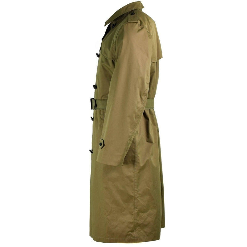 Echter niederländischer Armeemantel, Khaki, langer Offiziers-Trenchcoat, NEU