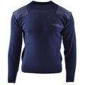 Echte Nederlandse leger pullover blauw jumper militaire trui ronde nek officier