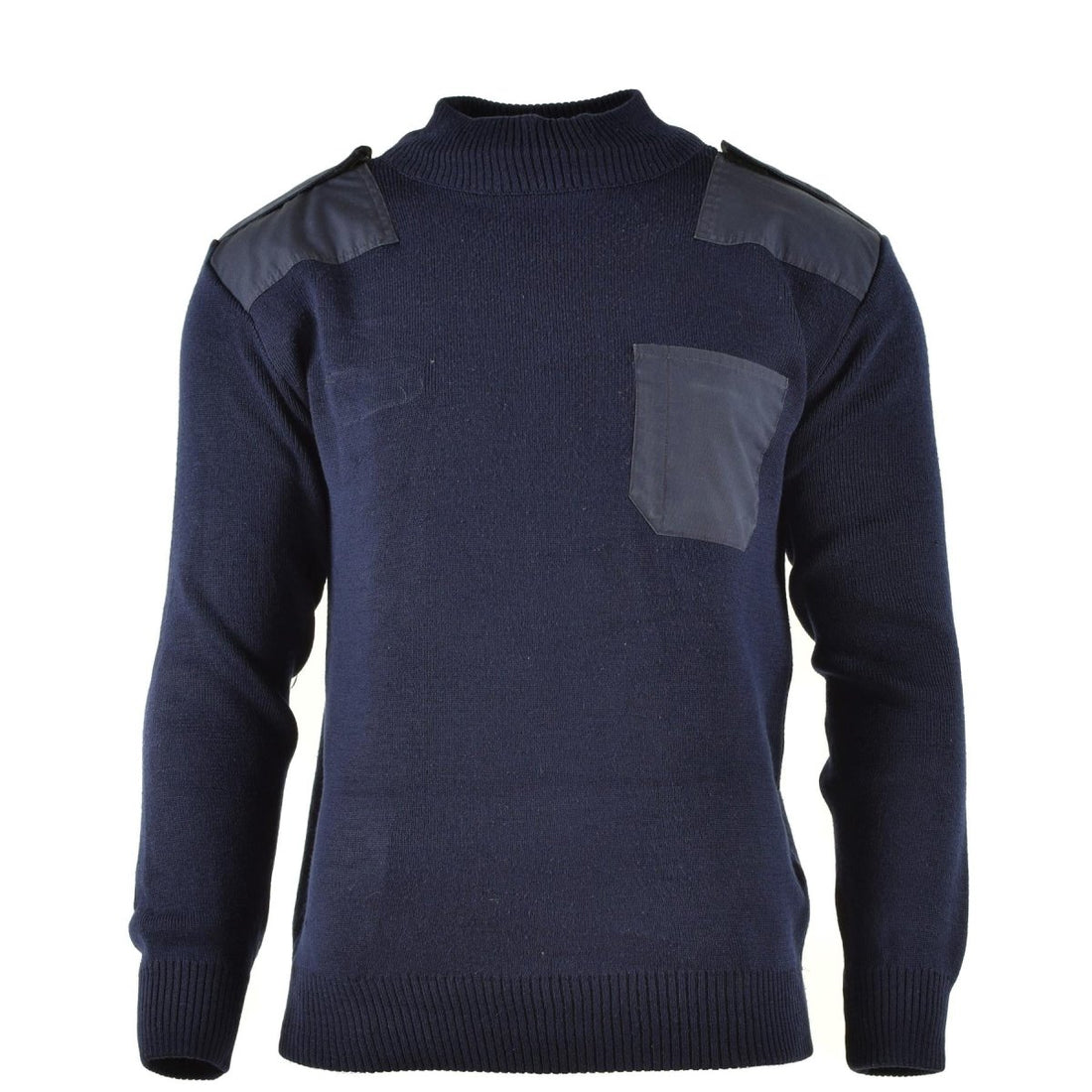 Echte Nederlandse leger pullover blauw jumper militaire trui ronde nek officier