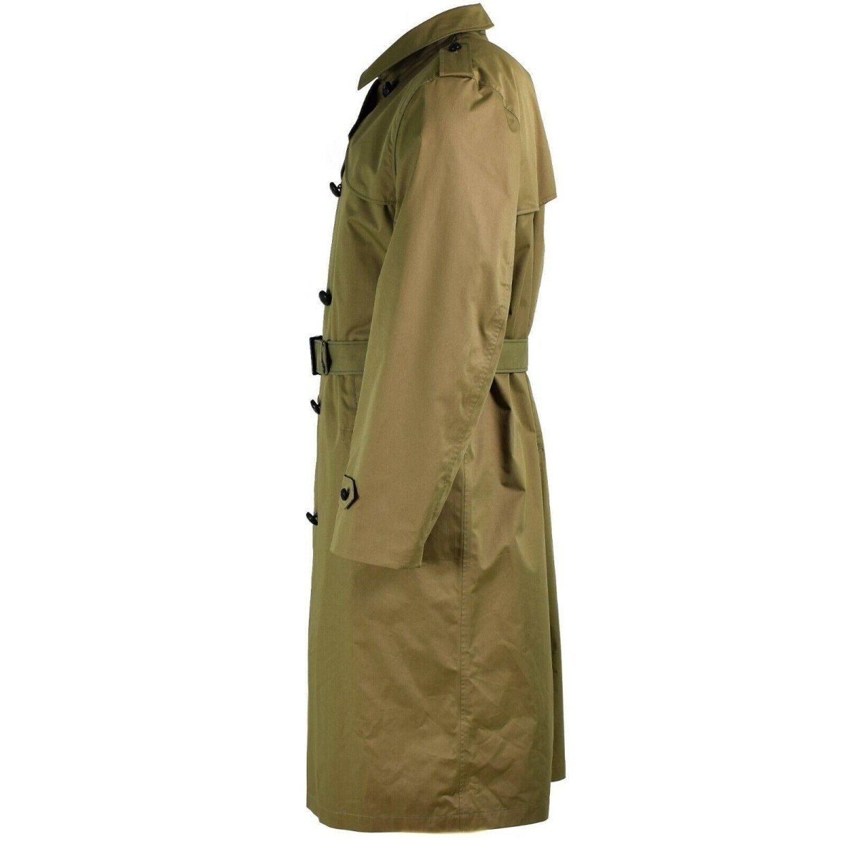 Véritable manteau de l'armée néerlandaise pour femme, trench-coat long kaki avec doublure, NEUF