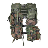 Ensemble de gilet militaire néerlandais authentique olive 7 pièces avec pochettes modulaires camouflage forêt MOLLE