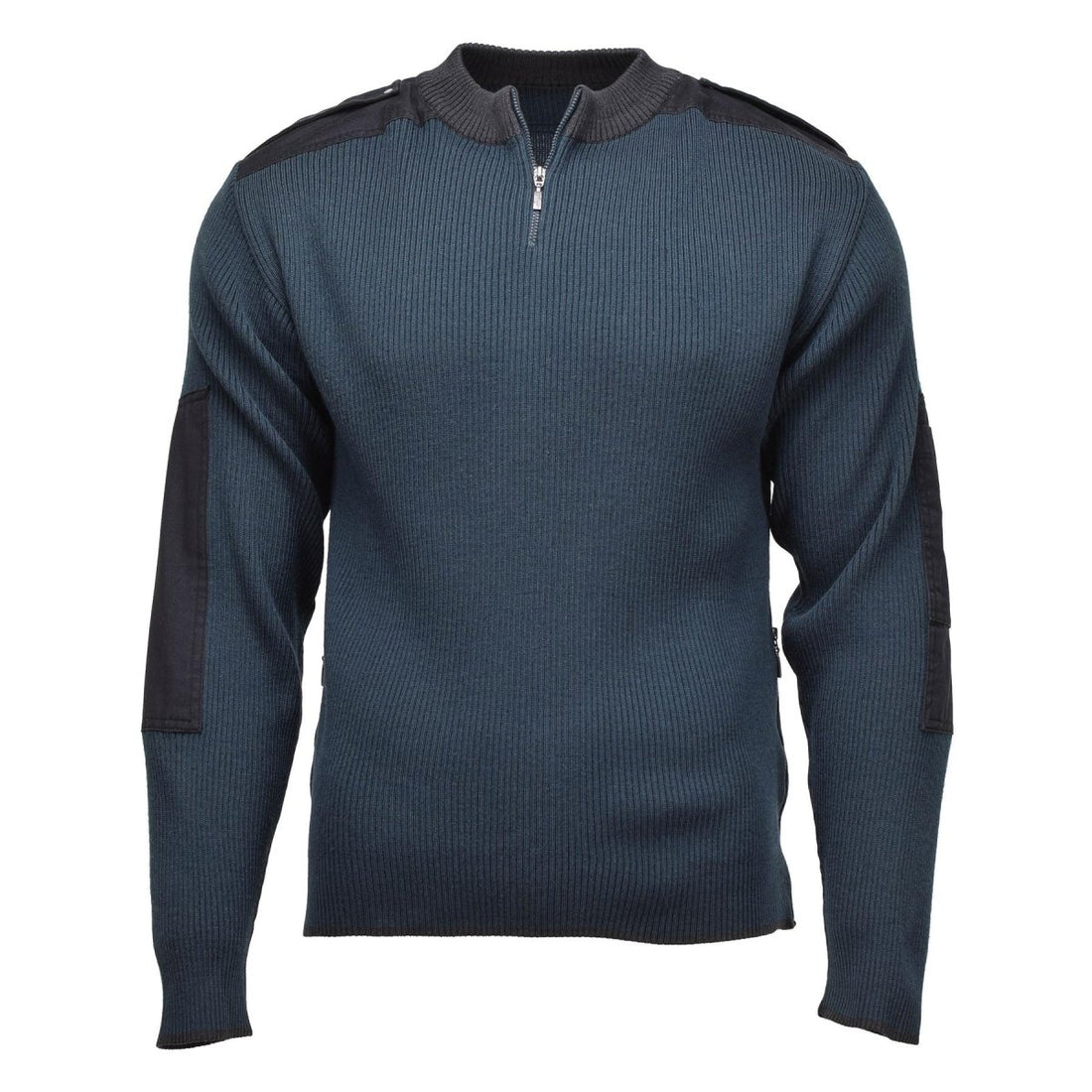 Echte Nederlandse militaire surplus Troyer Pullover Warm Quarter Zip Blue Sweater