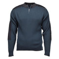 Echte Nederlandse militaire surplus Troyer Pullover Warm Quarter Zip Blue Sweater