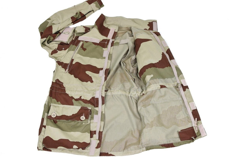 Genuino ejército francés parka fele t4 s2 chaqueta de combate desierto camufla