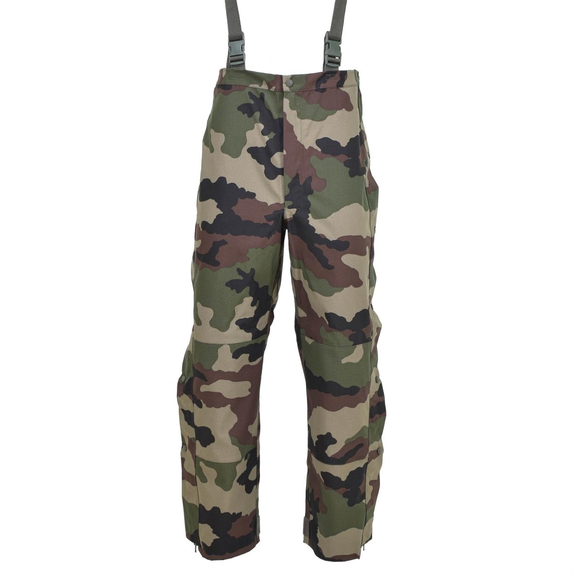 Pantalones de lluvia del ejército francés genuino trilaminato en general con aparatos ortopédicos nuevos