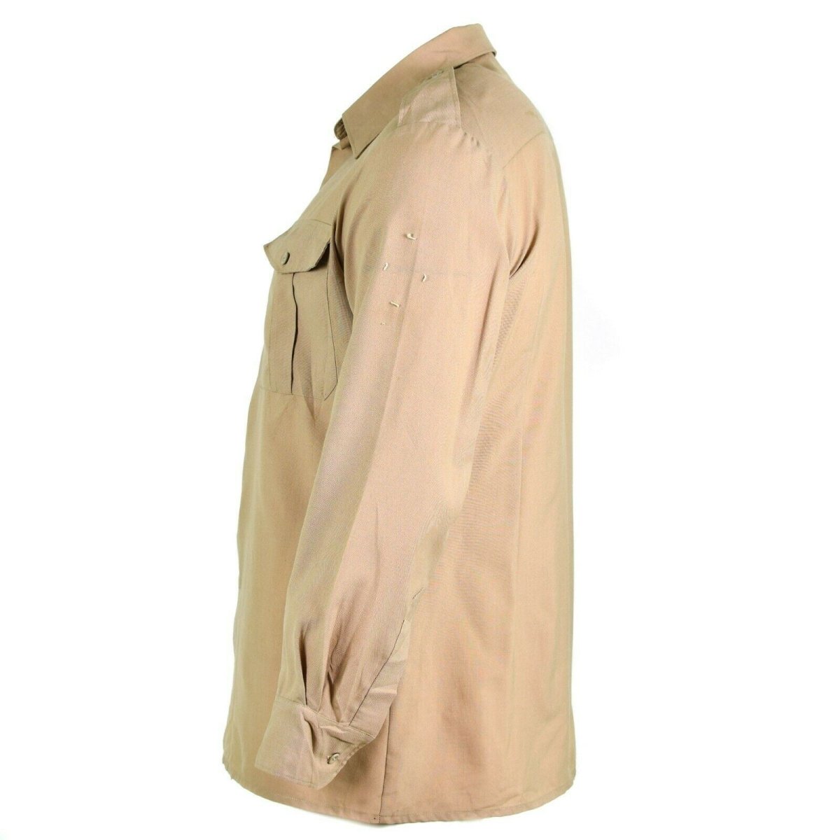 Echt Frans legerhirt Vermoeidheid Dead Stock Chino Khaki Militaire polywol nieuw