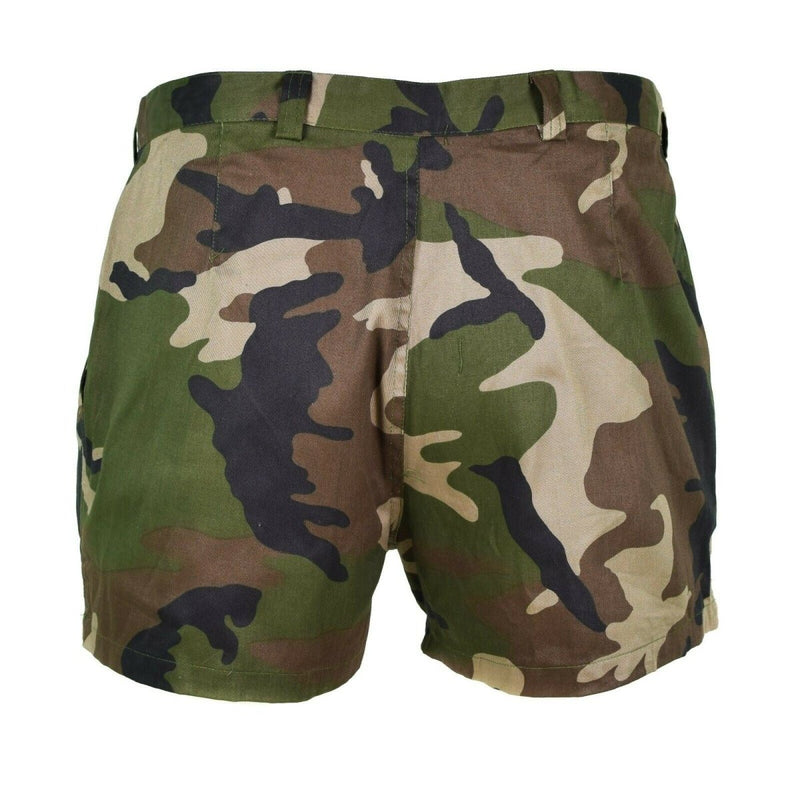 Genuinos pantalones cortos del ejército francés F1 CCE CAMO COMBAT CAMPO BERMUDA BDU NUEVO
