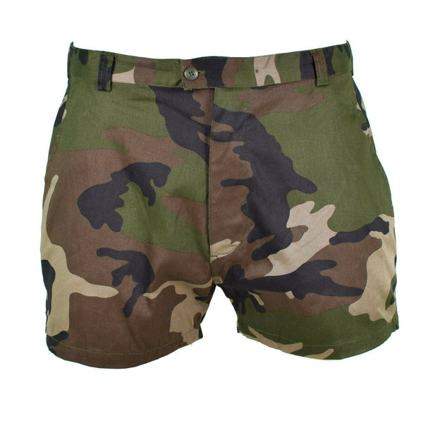 Genuinos pantalones cortos del ejército francés F1 CCE CAMO COMBAT CAMPO BERMUDA BDU NUEVO