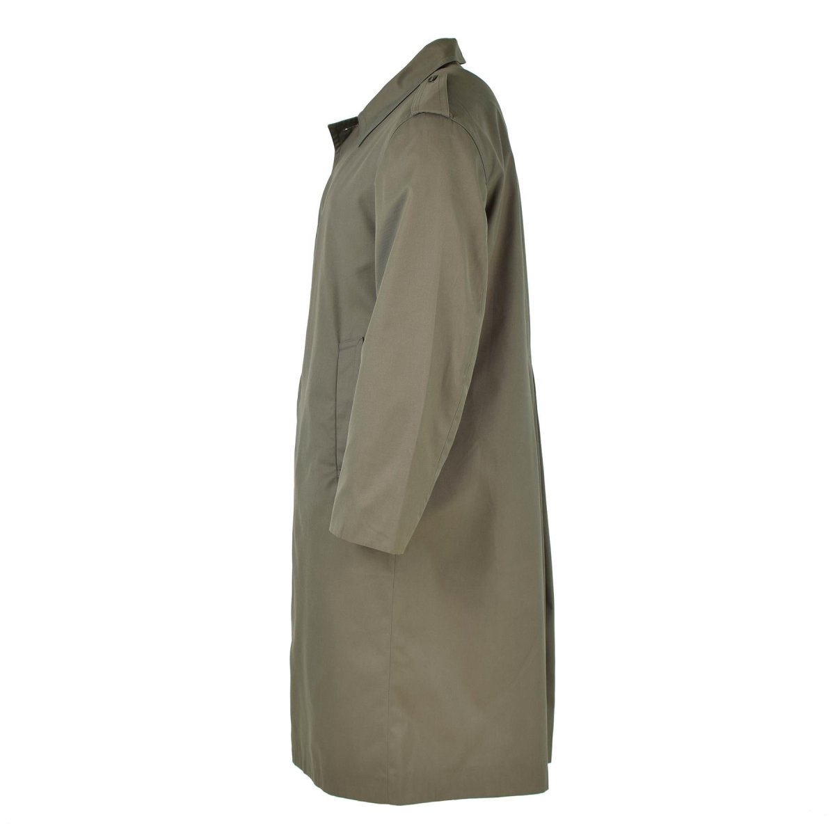 Véritable manteau de pluie militaire français Trench-coat de l'armée Olive imperméable pleine longueur