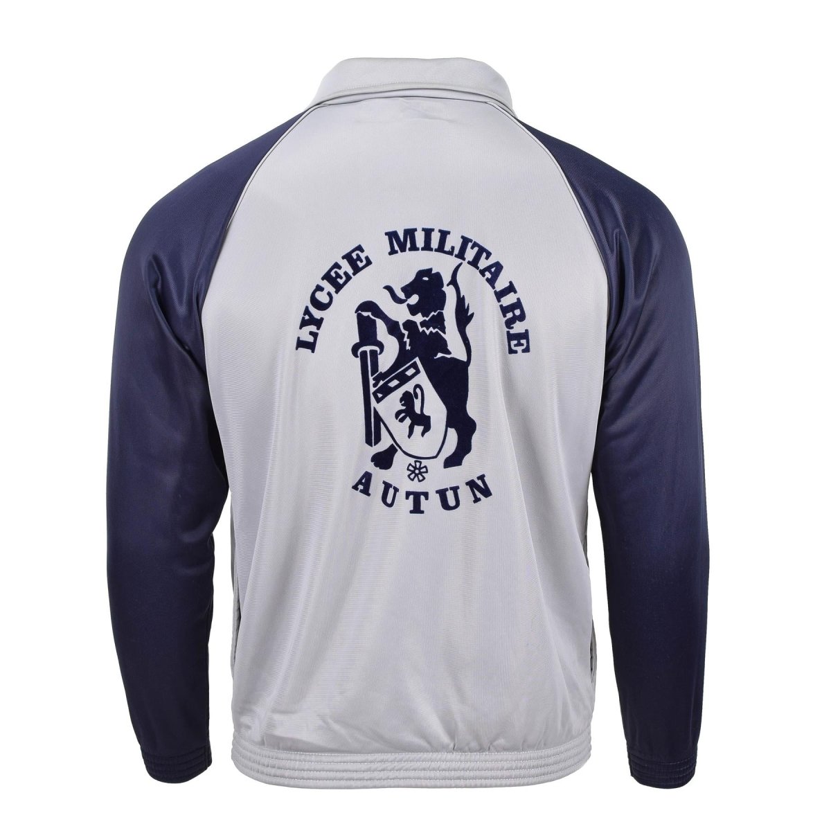 Genuine French Military school sweatshirt sports jacket running hiking grey blue