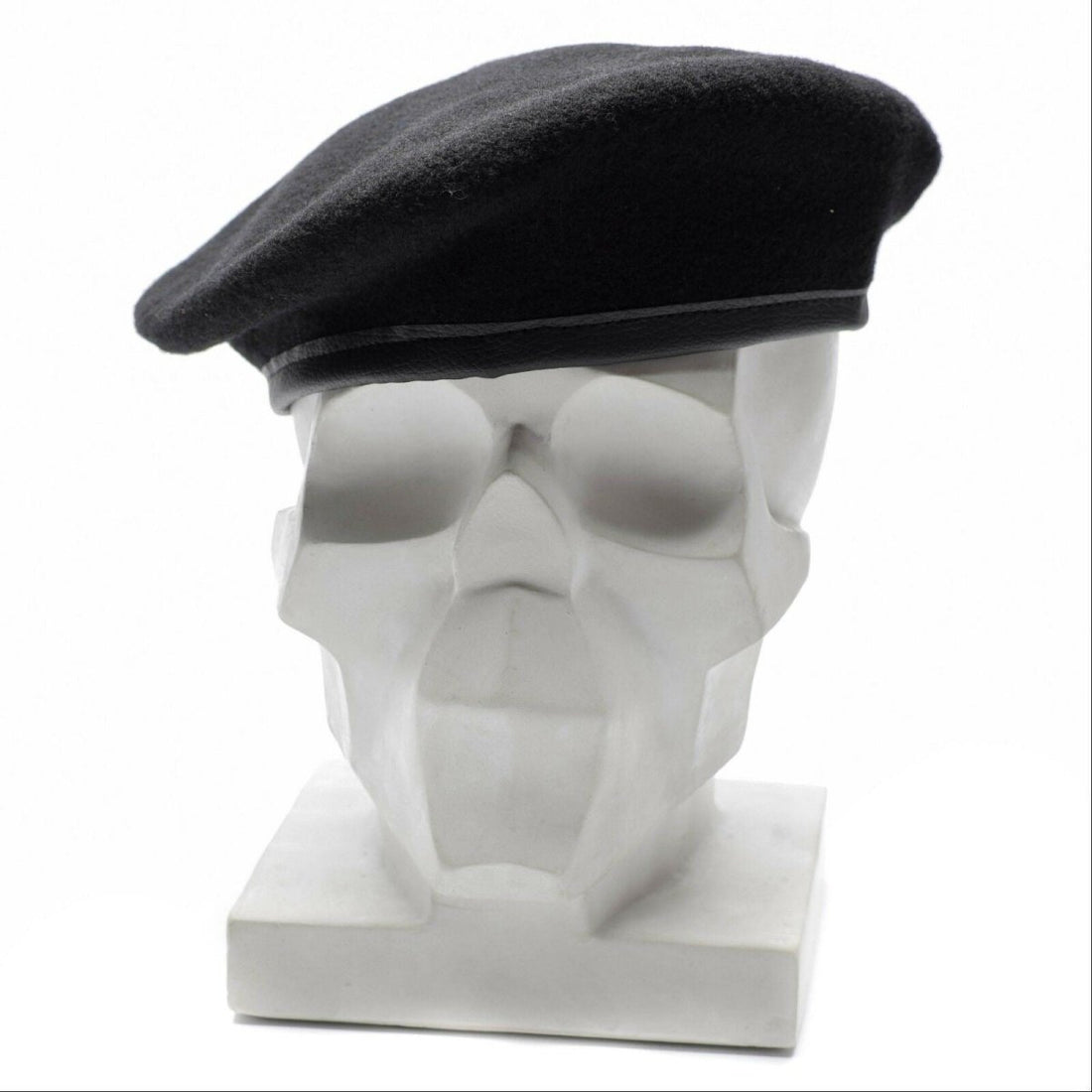 Genuino cappello da berretto nero dell'esercito tedesco Cappello militare Cap lana di qualità Nuova