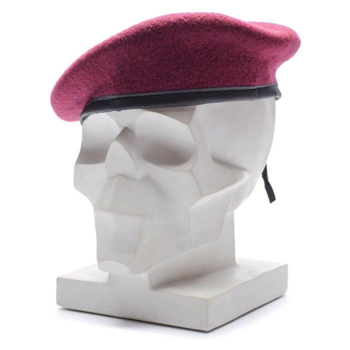 Genuine German army burgundy wine beret Military command cap wool quality New - GoMilitar