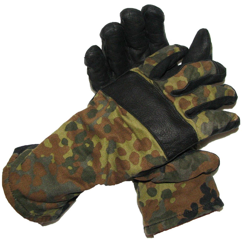handschuhe flecktarn Flecktarn gloves genuine German army camo combat gloves BW military issue all purpose - Small (7.5)