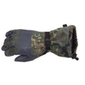 El verdadero ejército alemán Flecktarn camo invierno guantes de combate cálidos forrados militares