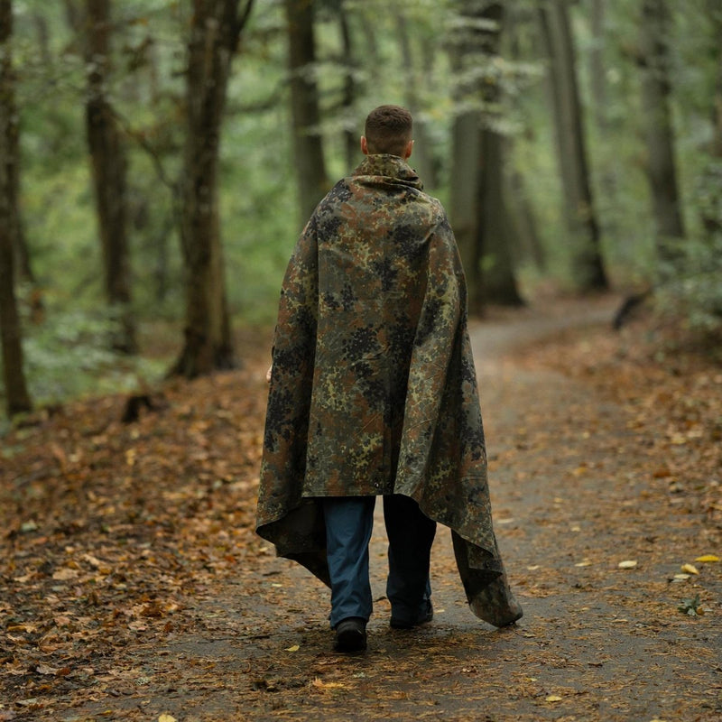 Véritable abri de l'armée allemande demi-bâche poncho de tente en toile imperméable