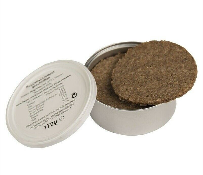 Genuine German army survival food pack Outdoor Bread 170g NATO MRE can bread tin - GoMilitar