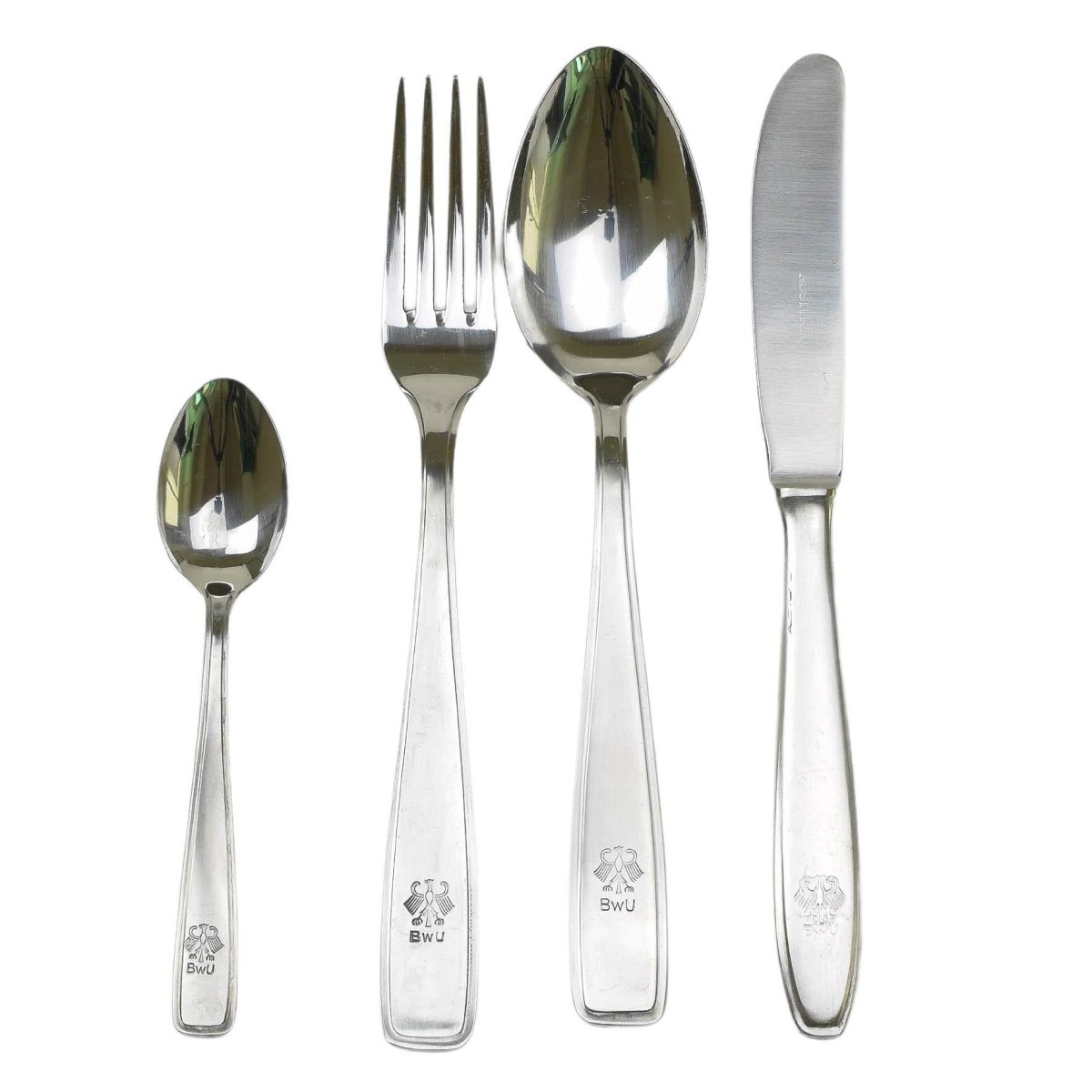 Genuine German military full eating utensil set cutlery cups plates camping NEW