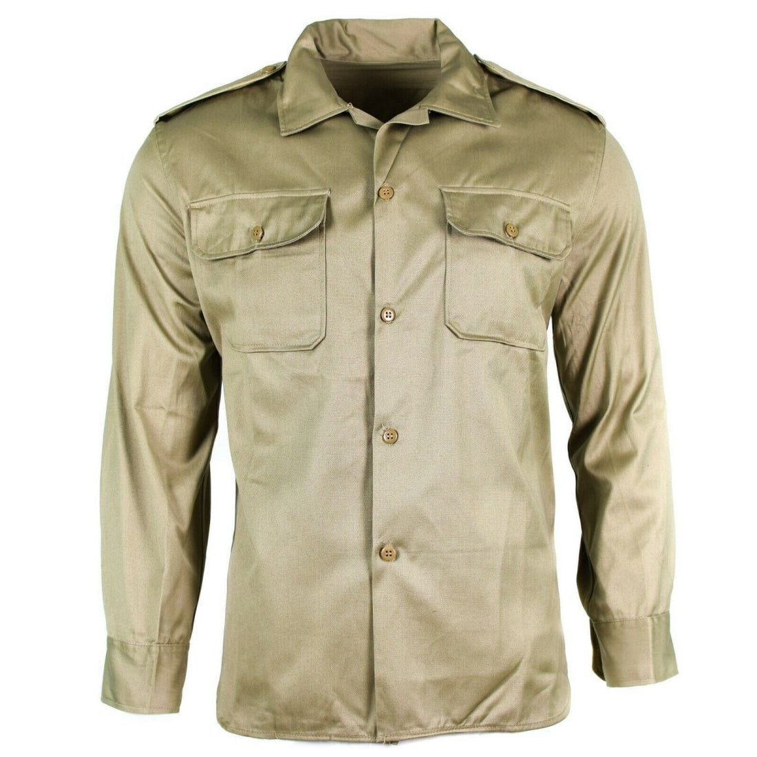 Camisa del ejército griego genuino fatiga Stock Dead Chino Chino Caki Jacket Military NUEVO