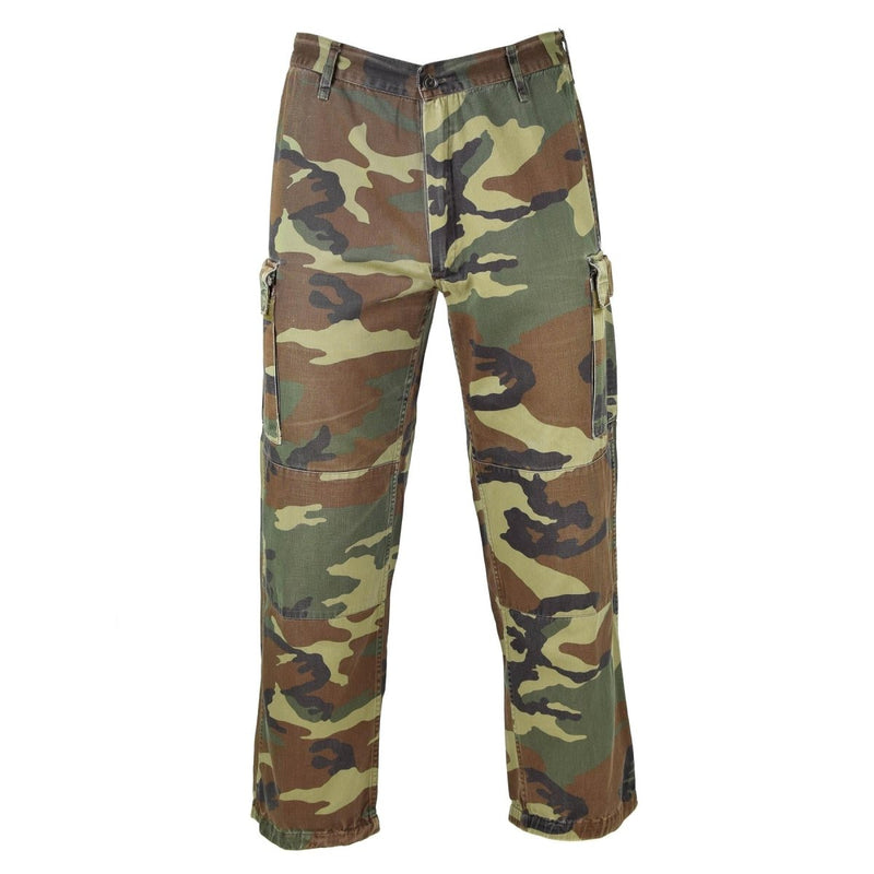 Genuine Italian army pants NATO combat cotton woodland Camouflage field trousers - GoMilitar