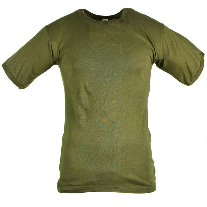 Véritable T-shirt de l'armée italienne à manches courtes léger et respirant Olive - GoMilitar
