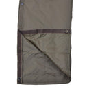 Thermal lined waterproof olive green Italian military rain pants with hook and loop side leg openings.