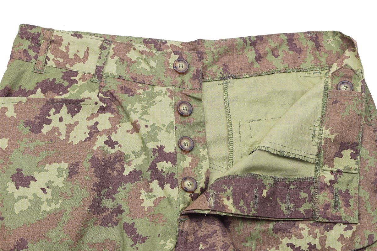 Echte italienische Militär-Kampfhose für Feldtruppen, Ripstop-BDU-Vegetato-Hose