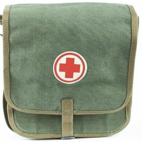 Echte Polen Army Medic Kit Vintage Paramedic First Aid Schouderriemtas Nieuw