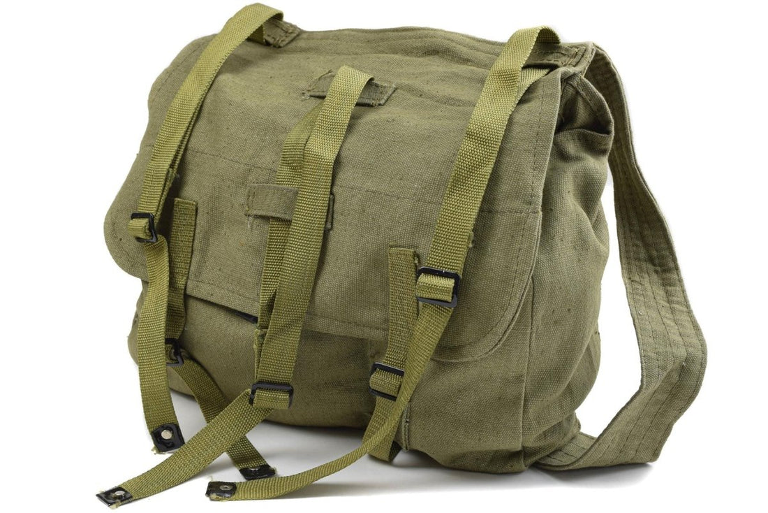 Guido sacchetto di pane rumeno dell'esercito militare surplus oliva tela haversack od new