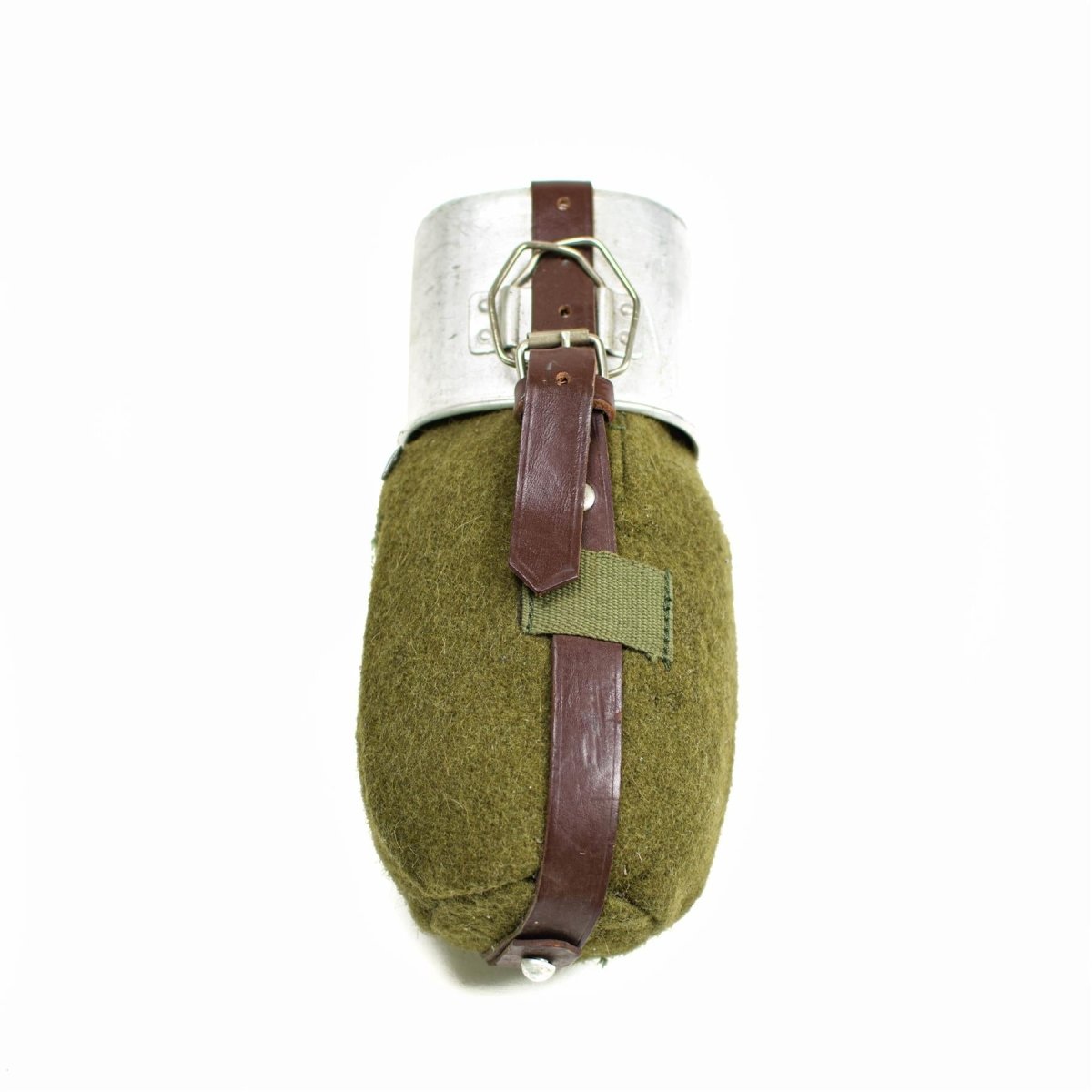 Echte rumänische Armee Feldflasche Tasse Filzbezug Vintage Retro Wasserflasche wie neu