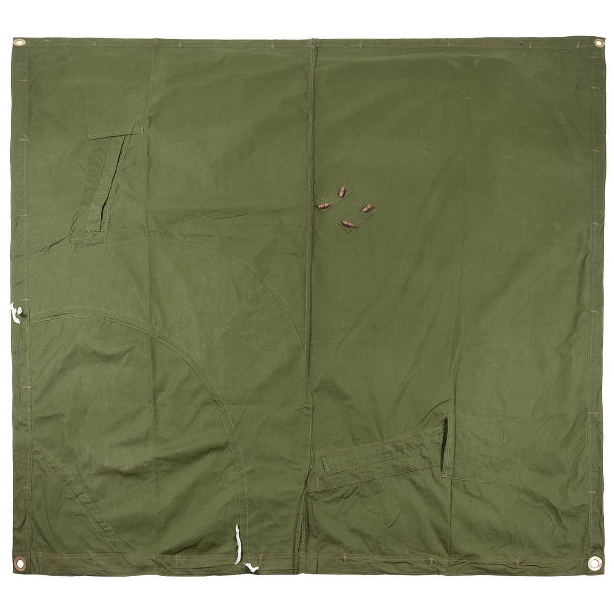 Original wasserdichtes Zeltplane-Zelt der rumänischen Armee, Olivgrüner Poncho, 180 x 180 cm