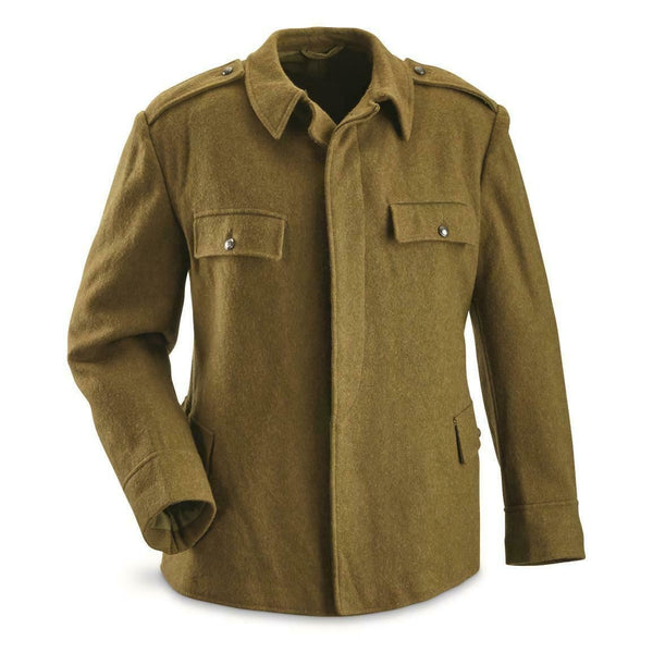 Genuine Romanian army wool jacket combat Khaki OD - GoMilitar