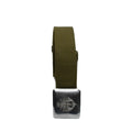 Ceinture authentique de l'armée espagnole vintage en toile avec boucle en métal, ceinture formelle, édition militaire