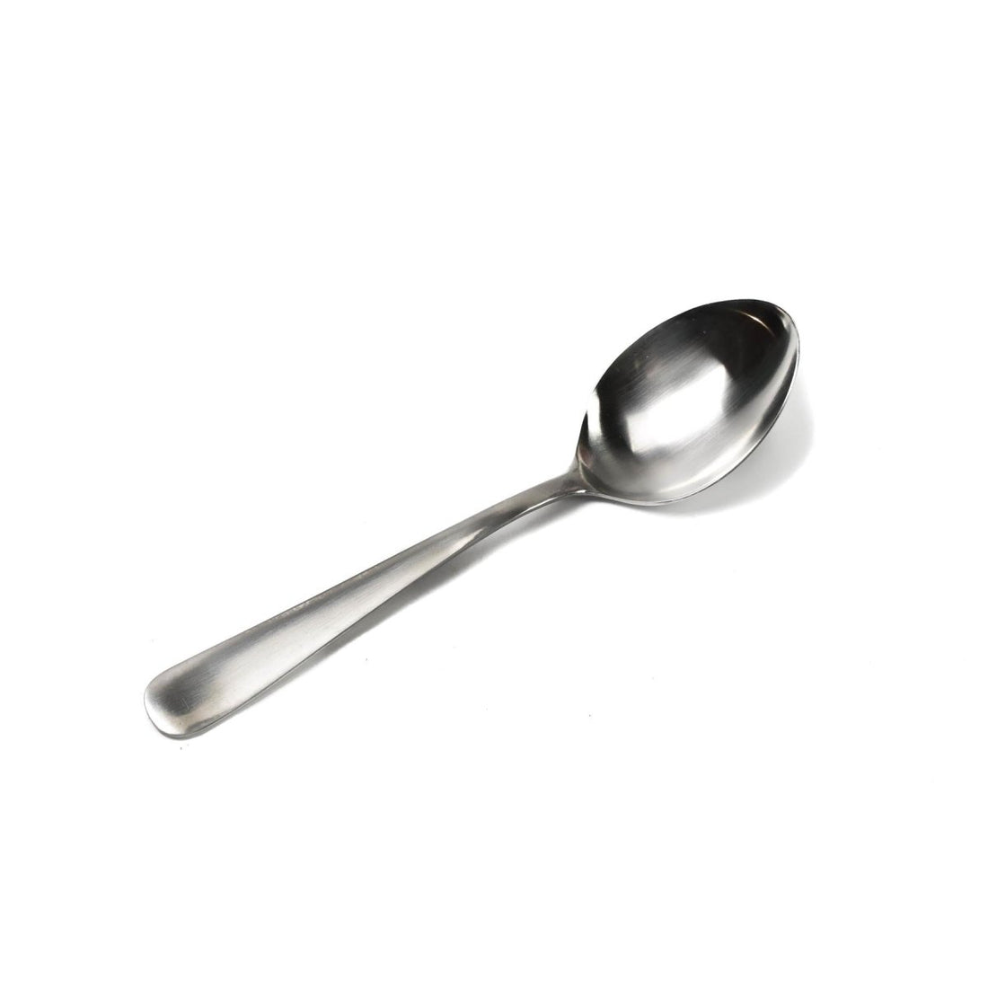 Genuino cucchiaio di zuppa in acciaio inossidabile dell'esercito svedese 1 pezzo in eccesso militare nuovo
