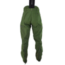 Genuine Swedish military thermal tanker pants in olive BDU style with braces, designed for extreme cold weather protection.