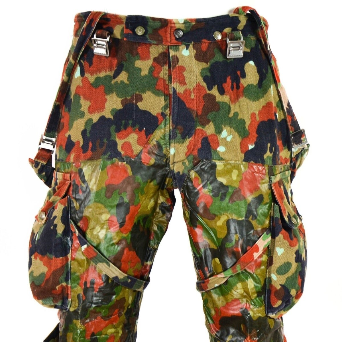 Pantalones de campo del ejército suizo genuino M70 Switzerland Combat Camo Sniper pantalones