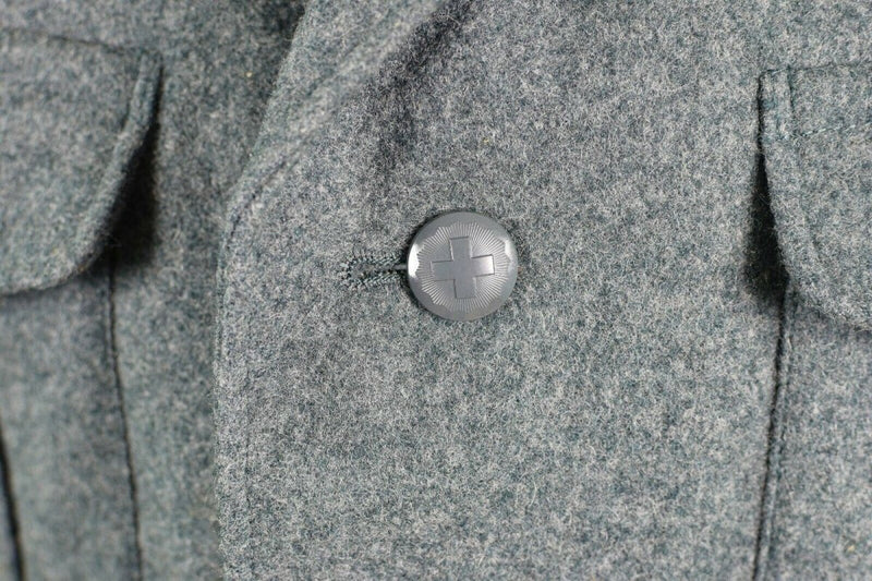 Genuine Swiss army wool jacket Switzerland military issue surplus uniform grey